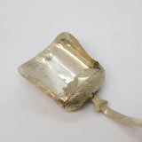 19th Century Dutch Sterling Silver Bright Cut Mustard Spoon Antique c1890