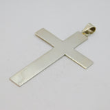 Sterling Silver Large Modernist Cross Charm Pendant Contemporary c2000s