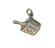 Sterling Silver Champagne Ice Bucket Charm Pendant Vintage c1970