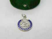 Sterling Silver Enamel Grasmere Horseshoe Charm Pendant Vintage c1970