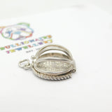 Sterling Silver Openable Lobster Pot Charm Vintage c1970
