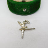 Sterling Silver Dancing Ballerina Charm Pendant Vintage c1970