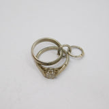 Sterling Silver Wedding & Engagement Rings Charm Pendant Vintage c1970