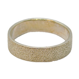 Sterling Silver Textured Band Ring Vintage c1970 Size N