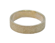 Sterling Silver Textured Band Ring Vintage c1970 Size N