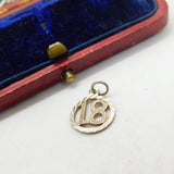 Sterling Silver Commemorative 18th Birthday Charm Pendant Vintage c1970