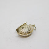 Sterling Silver Opening Ark With Animals Inside Charm Pendant Vintage c1970