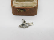 Sterling Silver Arrow in the Hearts Charm Pendant Vintage c1970