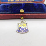 Sterling Silver Keswick Enamel Shield Charm Pendant Vintage c1970
