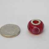 Sterling Silver Rhonna Sutton Glass Bead Charm Pendant Vintage c1970