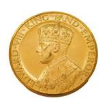 Rolled Gold King Edward VIII Coronation Medal Antique 1937