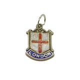 Sterling Silver 'London' Enamel Travel Charm Souvenir Vintage c1970s