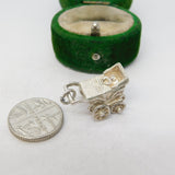 Sterling Silver Baby in the Pram Charm Pendant Vintage c1970