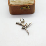 Sterling Silver Ballerina Charm Pendant Vintage c1970