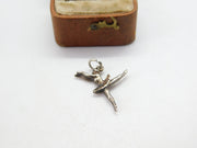 Sterling Silver Ballerina Charm Pendant Vintage c1970