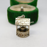 Sterling Silver Good Luck Wishing Well Charm Pendant Vintage c1970