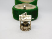 Sterling Silver Good Luck Wishing Well Charm Pendant Vintage c1970