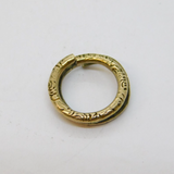 Victorian Sterling Silver Gilt Floral Chased Split Ring Finding Antique c1860