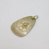 Sterling Silver Dog Tag Style St Christopher Charm Pendant Vintage 1979 London