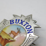 Edwardian Sterling Silver Enamel Buxton Car & Motor Club Brooch Antique