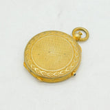 Edwardian Sterling Silver Gilt Floral Mirror Compact Fob Antique London