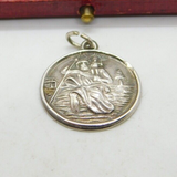 Sterling Silver St Christopher Charm Pendant Vintage c1970