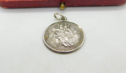 Sterling Silver St Christopher Charm Pendant Vintage c1970