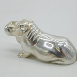 Sterling Silver Cast Miniature Hippo Figurine Ornament Vintage 1996 London