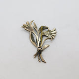 Sterling Silver Art Deco Marcasite Floral Spray Brooch Pin Antique c1930