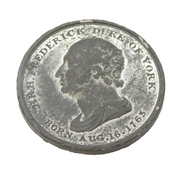 George IV Frederick Duke of York Memorial Mourning Medal Antique 1827