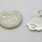 Sterling Silver Enamel Heraldic Crest Charm Pendant Vintage c1970s