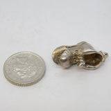 Sterling Silver Mouse in the Shoe Charm Pendant Vintage c1970s