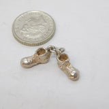 Sterling Silver Little Boots Charm Pendant Vintage c1970s