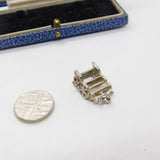Sterling Silver Traditional Clothes Press Charm Pendant Vintage c1970