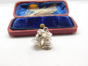 Sterling Silver Wedding Bells Charm Pendant Vintage c1970