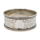 Sterling Silver Butterfly Pattern Napkin Ring Antique 1870 Birmingham
