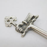 Scottish Sterling Silver MacDonald Clan Crest Brooch Pin Vintage c1950s