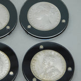 London Mint Office Complete Silver British-India Rupee Seven Coin Set