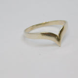 Sterling Silver Wishbone Dress Ring Vintage c1970 Size R