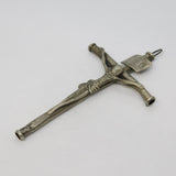 18th Century Large Sterling Silver Catholic Cross Medallion Antique c1780