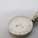 Sterling Silver, White & Greek Opal Set Drop Pendant Vintage c1970