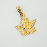10ct Yellow Gold Canadian Maple Leaf Charm Pendant Vintage c1990