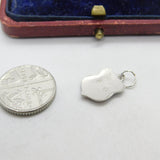 Sterling Silver and Enamel Carmarthen Travel Shield Charm Pendant Vintage c1970