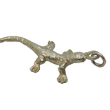 Sterling Silver Iguana Reptile Charm Pendant Vintage c1970