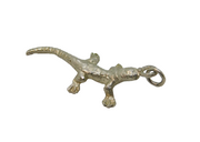 Sterling Silver Iguana Reptile Charm Pendant Vintage c1970