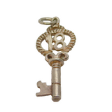 Sterling Silver 18th Birthday Key Charm Pendant Vintage c1970s