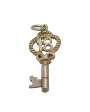 Sterling Silver 18th Birthday Key Charm Pendant Vintage c1970s