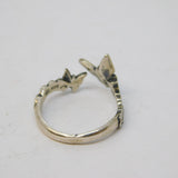 Sterling Silver Semi-Adjustable Butterfly Band Ring Vintage c1990