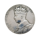 King George V Sterling Silver Coronation Medal Antique 1937 20th Century