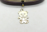 Sterling Silver Teddy Bear Charm Pendant Vintage c1970